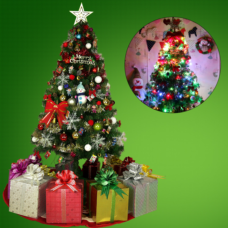 New Christmas Tree Set 1.5 M 1.8/2.1 M Shopping Mall Home Christmas Tree Decoration Set Family Tree with Lights