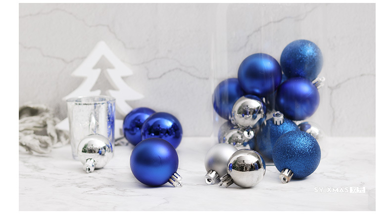 Christmas Decorations 3468cm 24 Christmas Ball Set Colorful Ball Plastic Electroplating Ball Christmas Tree Pendant