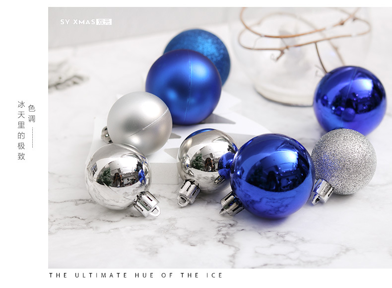 Christmas Decorations 3468cm 24 Christmas Ball Set Colorful Ball Plastic Electroplating Ball Christmas Tree Pendant