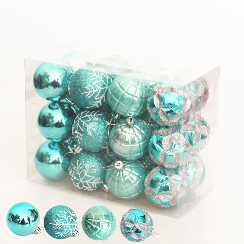 Christmas Ball 6cm Painted Christmas Ball Special-Shaped Ball Electroplating Decoration Ball 24 Christmas Tree Decorations Christmas