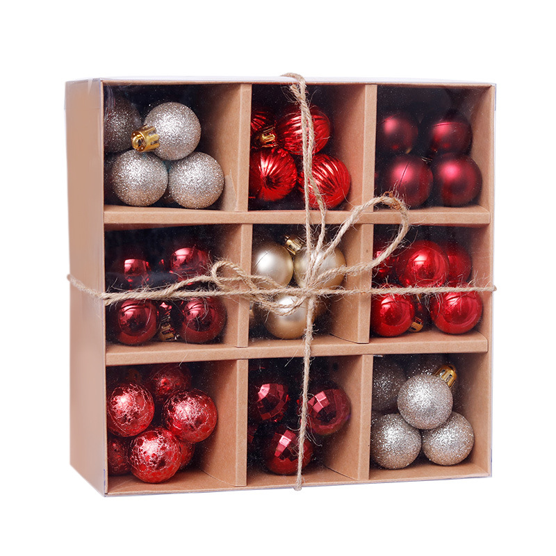 Hot Christmas Decorations 3cm99pcs Christmas Ball Gift Box Set Christmas Tree Pendant