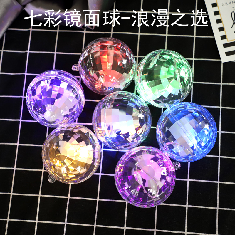  Mirror Ball PS Plastic Transparent Ball Festival Ceiling Decoration Pendant 8cm Christmas Ball Wholesale