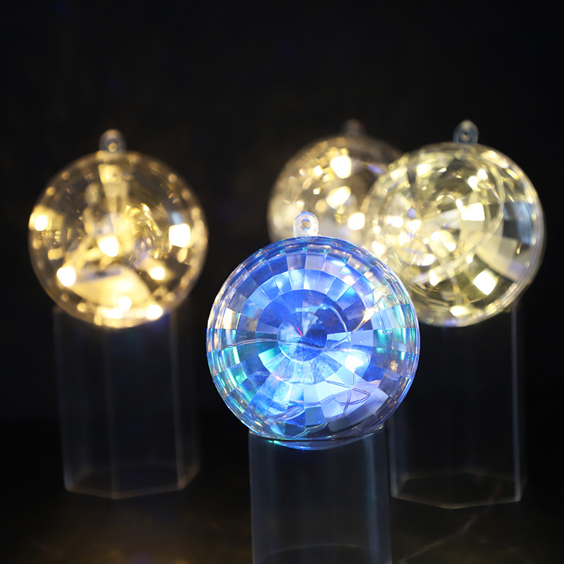  Mirror Ball PS Plastic Transparent Ball Festival Ceiling Decoration Pendant 8cm Christmas Ball Wholesale
