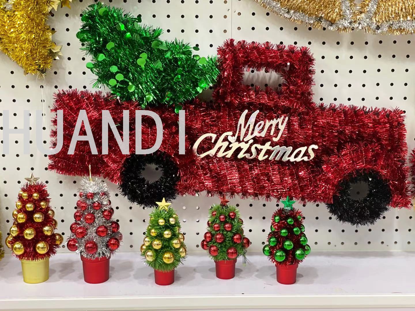 Five-Pointed Star Potted Plant Christmas Ball Christmas Tree Ornaments