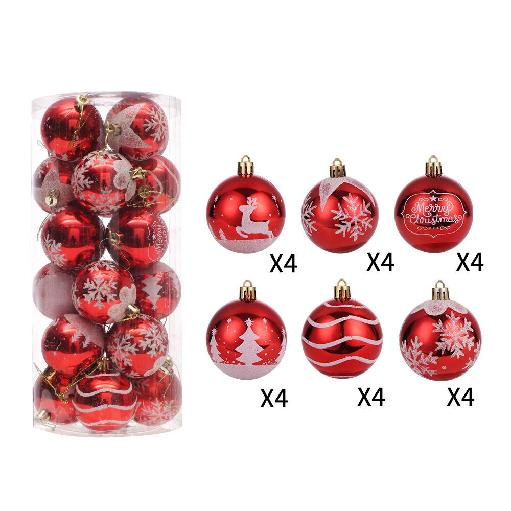 Cross-Border Amazon Christmas Ball 24 6cm Barrel Balls Christmas Tree Decorations Christmas Christmas ball Cross-Border Amazon Christmas Ball 24 6cm Barrel Balls Christmas Tree Decorations Christmas Christmas ball