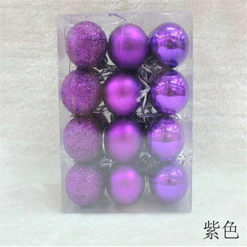 Currently Available Christmas Ball Decoration Ball 3cm24 Plastic Christmas Color Ball Christmas Tree Decorative Ball Christmas Ball
