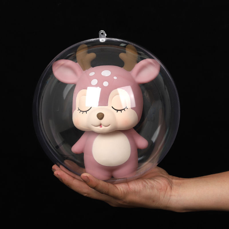 High Transparent Plastic Ball Hollow Ball Christmas Ball Decorative Hanging Ball Candy Candy Box Packing Box Eternal Flower Hanging Ball