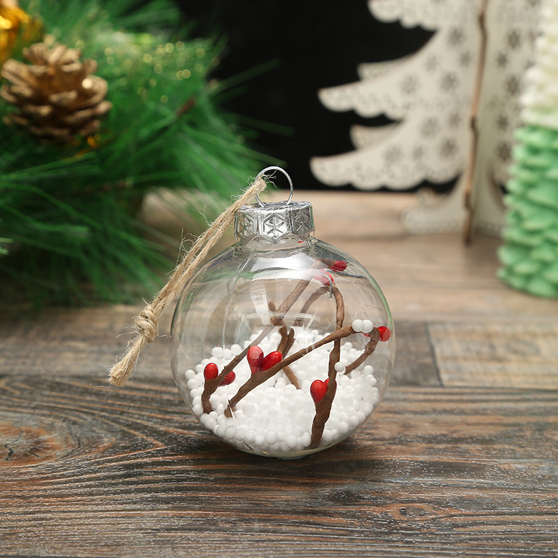 Creative New Pet Transparent Snowflake Interior Ball 6cm Christmas Tree Pendant Christmas Decoration Gift Christmas Ball Creative New Pet Transparent Snowflake Interior Ball 6cm Christmas Tree Pendant Christmas Decoration Gift Christmas Ball