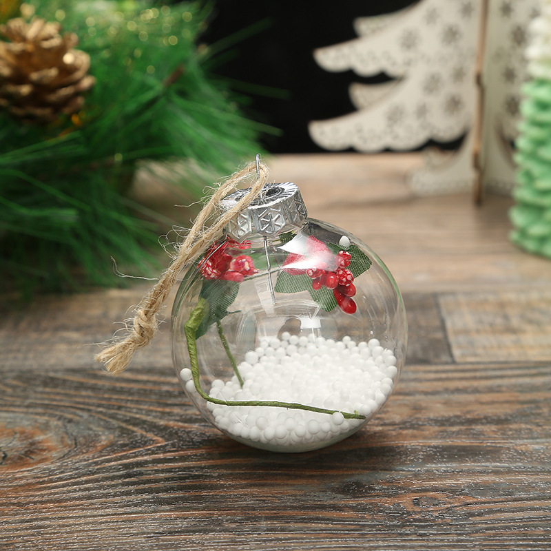 Creative New Pet Transparent Snowflake Interior Ball 6cm Christmas Tree Pendant Christmas Decoration Gift Christmas Ball Creative New Pet Transparent Snowflake Interior Ball 6cm Christmas Tree Pendant Christmas Decoration Gift Christmas Ball