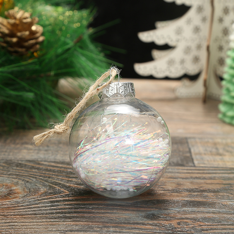 Creative New Pet Transparent Snowflake Interior Ball 6cm Christmas Tree Pendant Christmas Decoration Gift Christmas Ball Creative New Pet Transparent Snowflake Interior Ball 6cm Christmas Tree Pendant Christmas Decoration Gift Christmas Ball