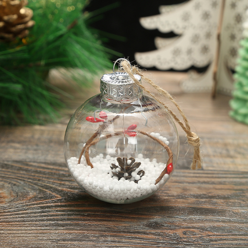 Creative New Pet Transparent Snowflake Interior Ball 6cm Christmas Tree Pendant Christmas Decoration Gift Christmas Ball Creative New Pet Transparent Snowflake Interior Ball 6cm Christmas Tree Pendant Christmas Decoration Gift Christmas Ball