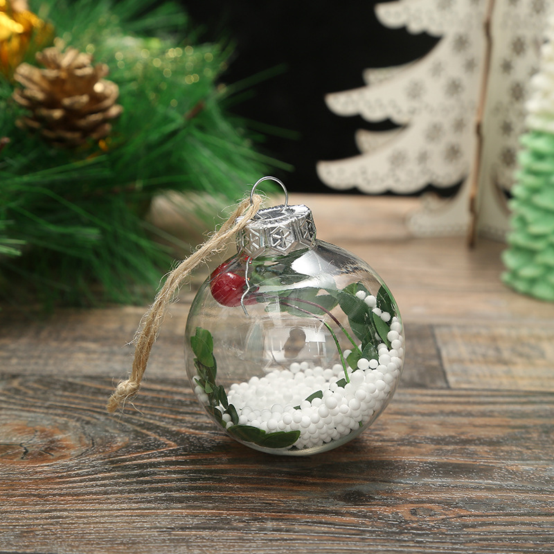 Creative New Pet Transparent Snowflake Interior Ball 6cm Christmas Tree Pendant Christmas Decoration Gift Christmas Ball Creative New Pet Transparent Snowflake Interior Ball 6cm Christmas Tree Pendant Christmas Decoration Gift Christmas Ball