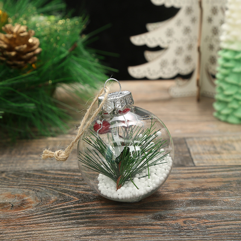 Creative New Pet Transparent Snowflake Interior Ball 6cm Christmas Tree Pendant Christmas Decoration Gift Christmas Ball Creative New Pet Transparent Snowflake Interior Ball 6cm Christmas Tree Pendant Christmas Decoration Gift Christmas Ball