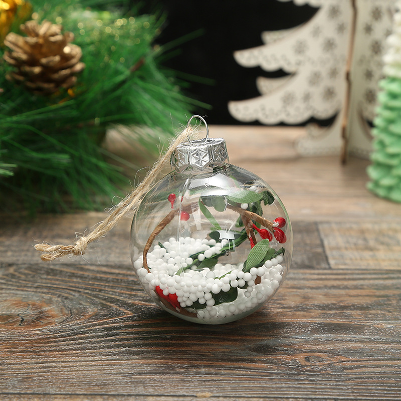 Creative New Pet Transparent Snowflake Interior Ball 6cm Christmas Tree Pendant Christmas Decoration Gift Christmas Ball Creative New Pet Transparent Snowflake Interior Ball 6cm Christmas Tree Pendant Christmas Decoration Gift Christmas Ball