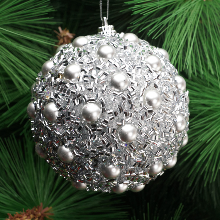 Decorations Foam Christmas Ball Pearl Gold Pink Christmas Ball Pompons Christmas Tree Pendant Holiday Arrangement