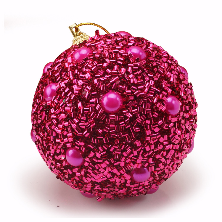 Decorations Foam Christmas Ball Pearl Gold Pink Christmas Ball Pompons Christmas Tree Pendant Holiday Arrangement