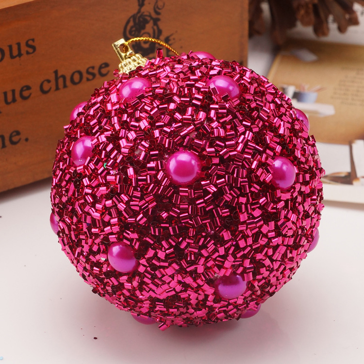 Decorations Foam Christmas Ball Pearl Gold Pink Christmas Ball Pompons Christmas Tree Pendant Holiday Arrangement Decorations Foam Christmas Ball Pearl Gold Pink Christmas Ball Pompons Christmas Tree Pendant Holiday Arrangement