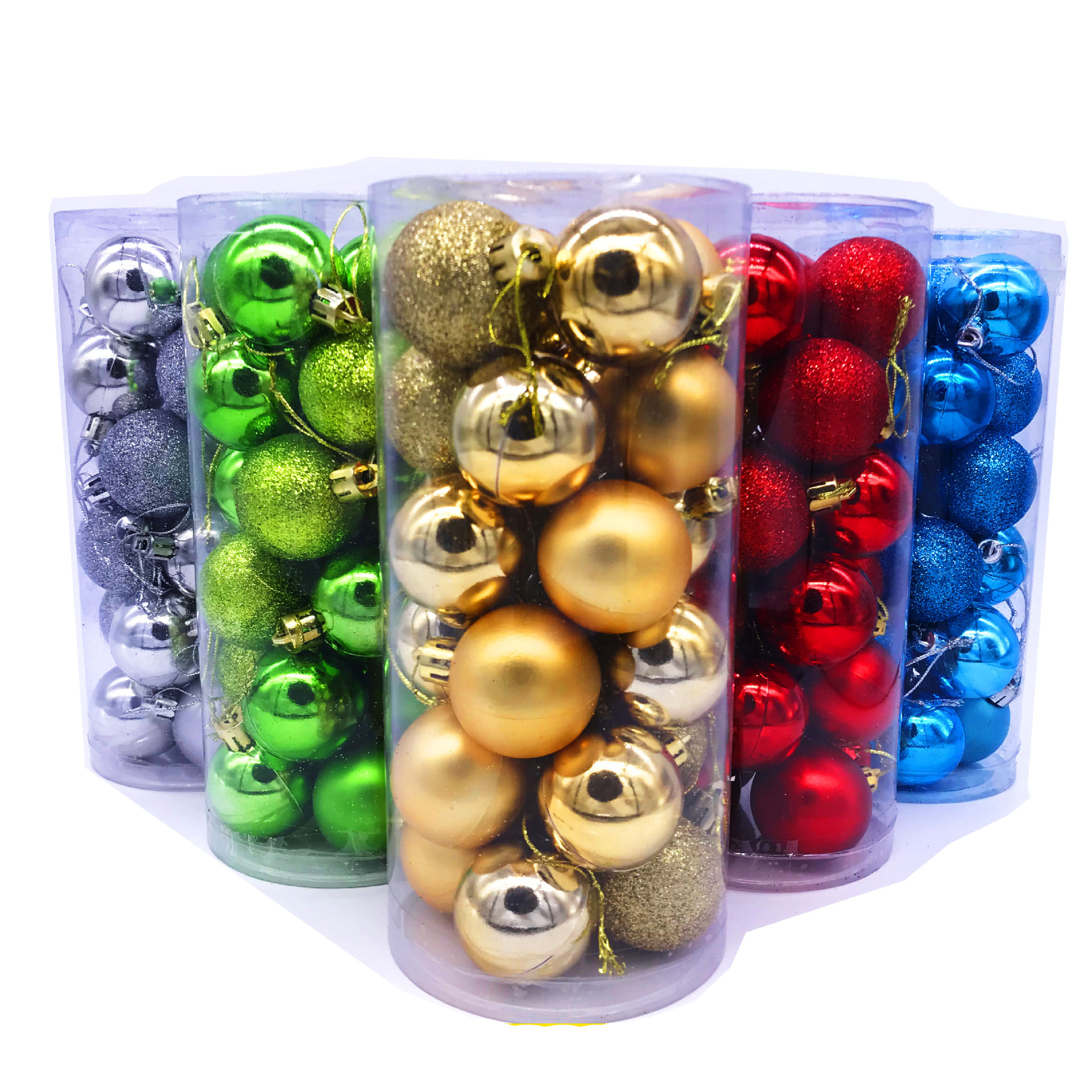 Christmas Ball Matte Ball Decoration Ball Pink Ball 3cm4cm6cm8cm Christmas Electroplated Ball 24 PCs Pendant