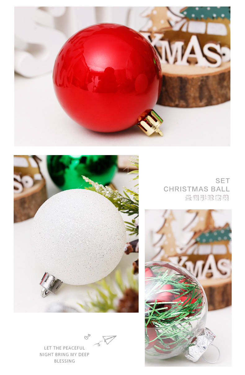 CrossBorder Hot Christmas Decorations 6cm30PCs Transparent Ball Christmas Ball Set Christmas Tree Pendant CrossBorder Hot Christmas Decorations 6cm30PCs Transparent Ball Christmas Ball Set Christmas Tree Pendant