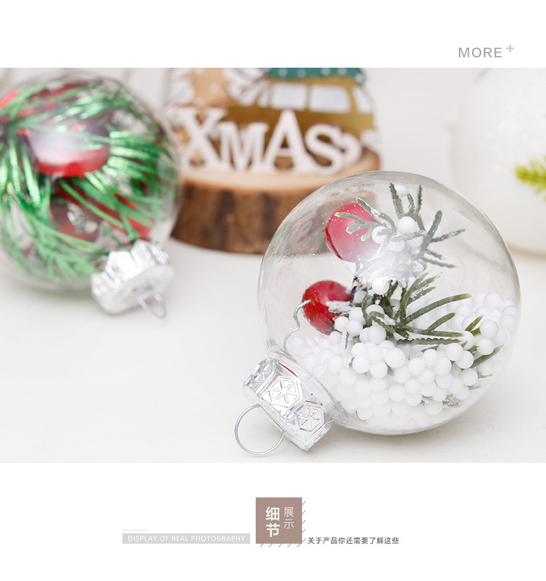 CrossBorder Hot Christmas Decorations 6cm30PCs Transparent Ball Christmas Ball Set Christmas Tree Pendant CrossBorder Hot Christmas Decorations 6cm30PCs Transparent Ball Christmas Ball Set Christmas Tree Pendant