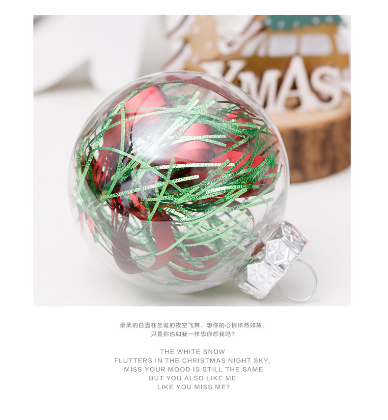 CrossBorder Hot Christmas Decorations 6cm30PCs Transparent Ball Christmas Ball Set Christmas Tree Pendant CrossBorder Hot Christmas Decorations 6cm30PCs Transparent Ball Christmas Ball Set Christmas Tree Pendant