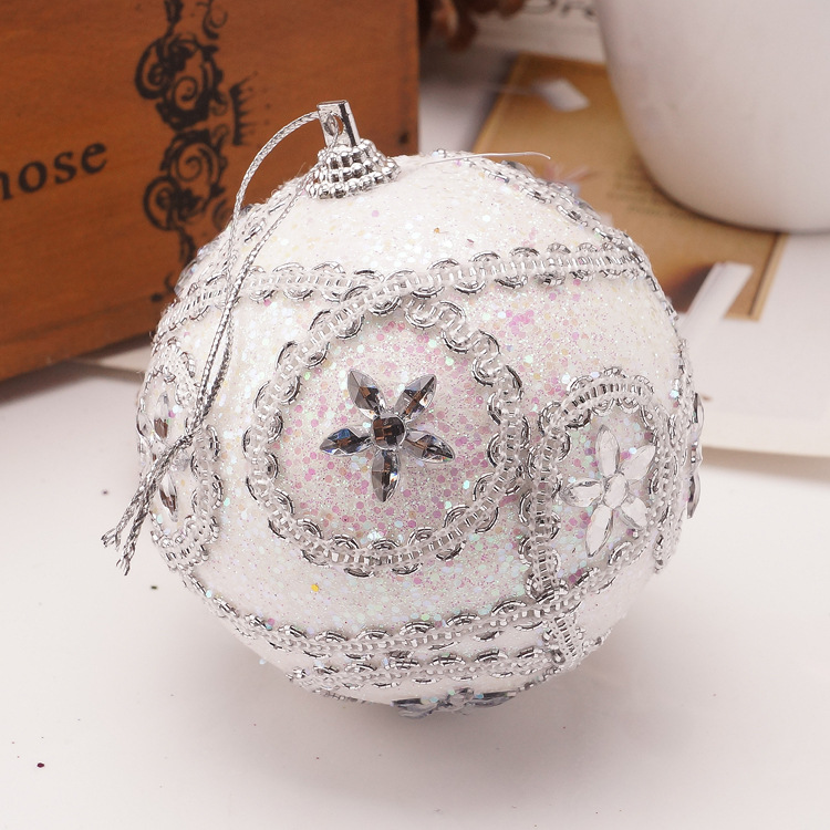 New Diamond-Mounted St. Christmas 8cm Foam Christmas Ball Christmas Tree Pendant Christmas Decorations Christmas Pendant