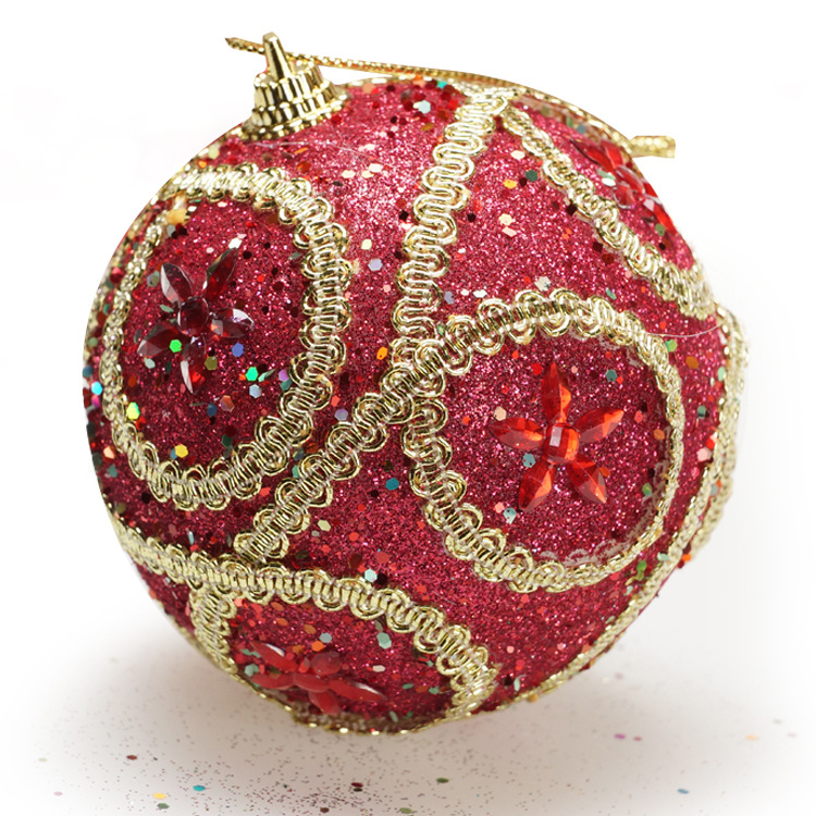 New Diamond-Mounted St. Christmas 8cm Foam Christmas Ball Christmas Tree Pendant Christmas Decorations Christmas Pendant