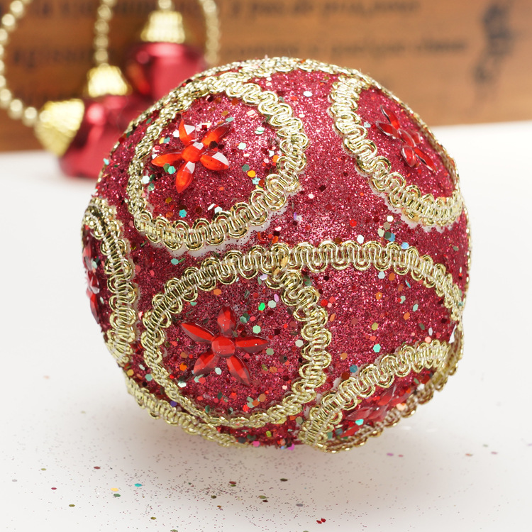 New Diamond-Mounted St. Christmas 8cm Foam Christmas Ball Christmas Tree Pendant Christmas Decorations Christmas Pendant New Diamond-Mounted St. Christmas 8cm Foam Christmas Ball Christmas Tree Pendant Christmas Decorations Christmas Pendant