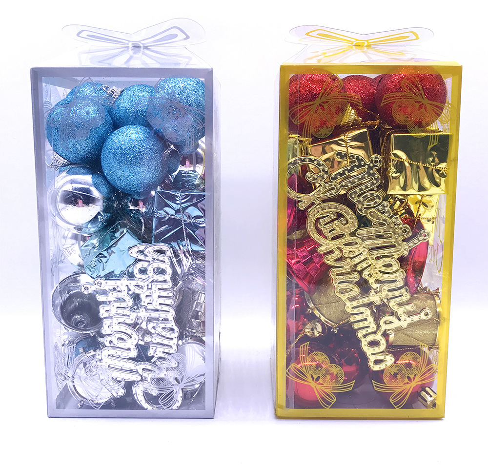 Cross-Border Christmas Ball Christmas Decorations Ball Gift Bag Side Drum Bell Christmas ball