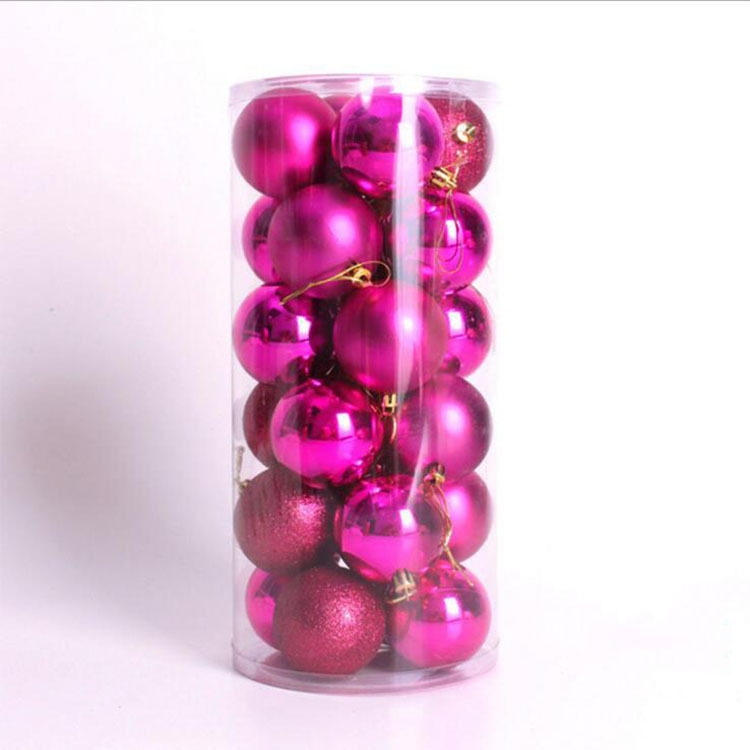 Bucket Christmas Ball Electroplated Plastic Christmas Ball Christmas Tree Pendant Christmas Decorations for 3468cm24