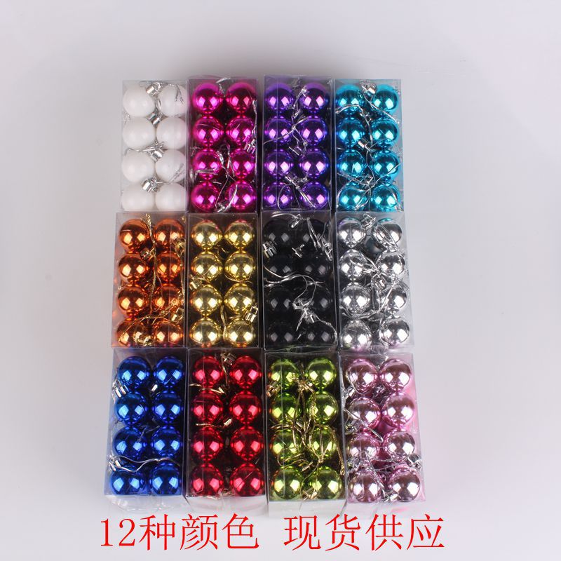 Bucket Christmas Ball Electroplated Plastic Christmas Ball Christmas Tree Pendant Christmas Decorations for 3468cm24