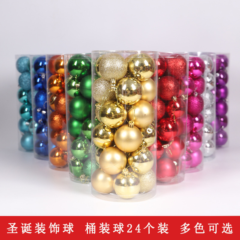 Bucket Christmas Ball Electroplated Plastic Christmas Ball Christmas Tree Pendant Christmas Decorations for 3468cm24 Bucket Christmas Ball Electroplated Plastic Christmas Ball Christmas Tree Pendant Christmas Decorations for 3468cm24