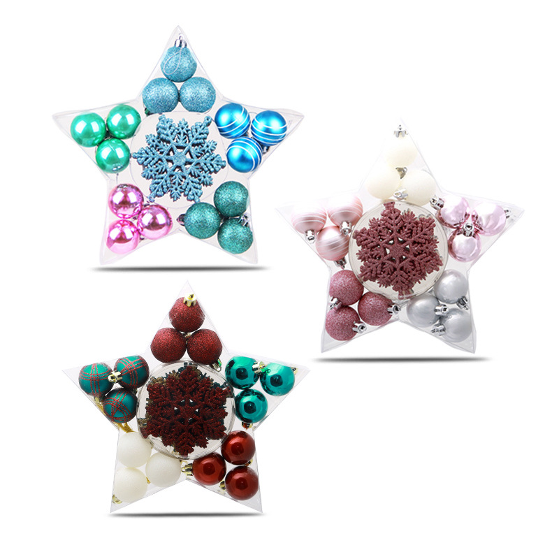 Yinghao Christmas Ball Set 24 Christmas Tree Pendant Christmas Decorations Christmas Ball Snowflake Ornaments
