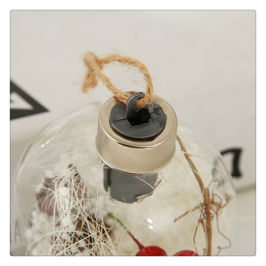 2020 New Creative Snowflake Transparent Christmas Ball Holiday Celebration Decoration LED Christmas Ball Custom