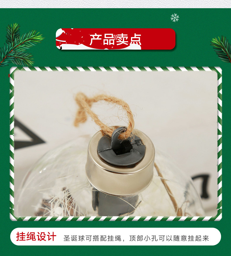 2020 New Creative Snowflake Transparent Christmas Ball Holiday Celebration Decoration LED Christmas Ball Custom 2020 New Creative Snowflake Transparent Christmas Ball Holiday Celebration Decoration LED Christmas Ball Custom