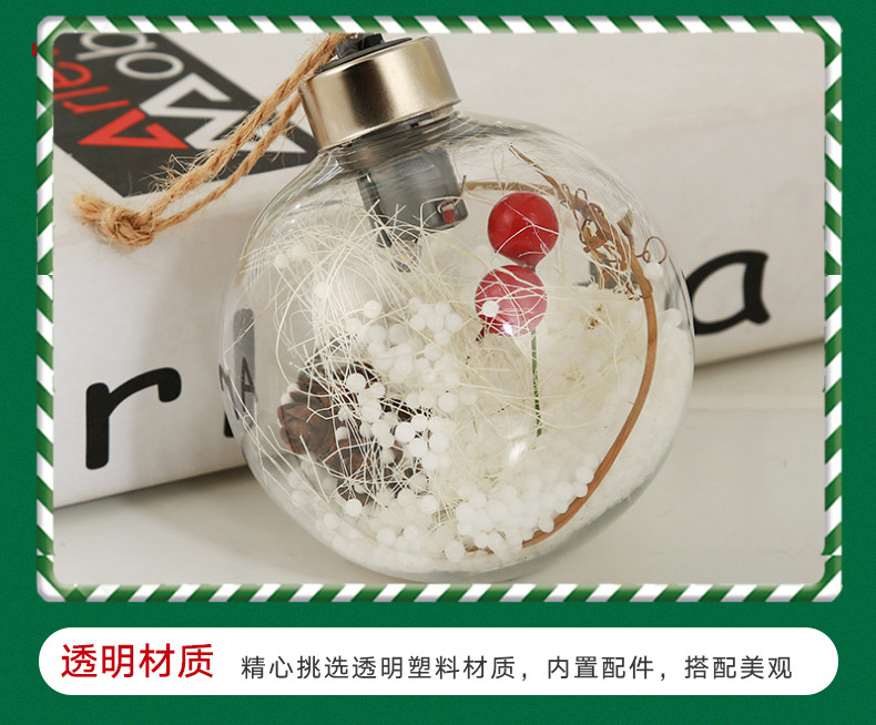 2020 New Creative Snowflake Transparent Christmas Ball Holiday Celebration Decoration LED Christmas Ball Custom 2020 New Creative Snowflake Transparent Christmas Ball Holiday Celebration Decoration LED Christmas Ball Custom