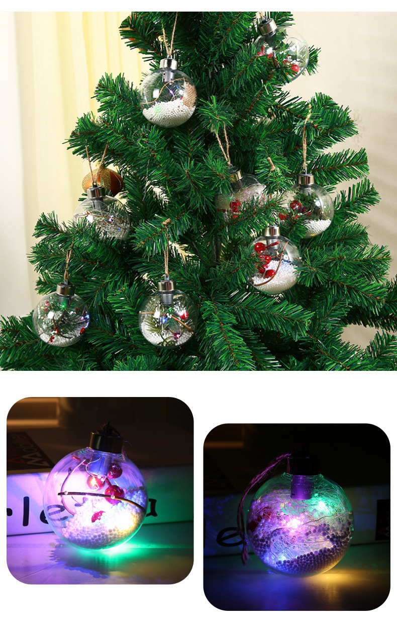 2020 New Creative Snowflake Transparent Christmas Ball Holiday Celebration Decoration LED Christmas Ball Custom 2020 New Creative Snowflake Transparent Christmas Ball Holiday Celebration Decoration LED Christmas Ball Custom