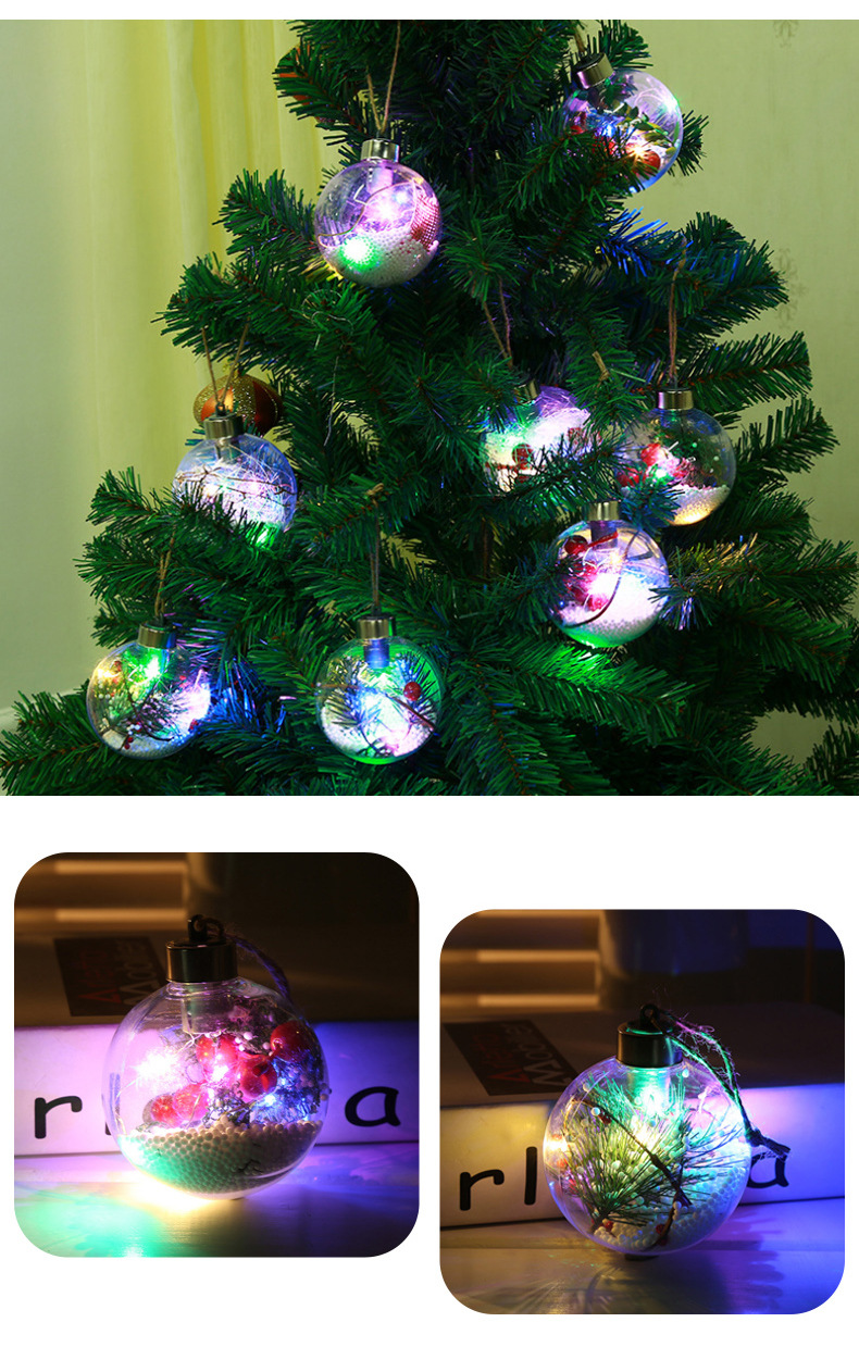 2020 New Creative Snowflake Transparent Christmas Ball Holiday Celebration Decoration LED Christmas Ball Custom 2020 New Creative Snowflake Transparent Christmas Ball Holiday Celebration Decoration LED Christmas Ball Custom