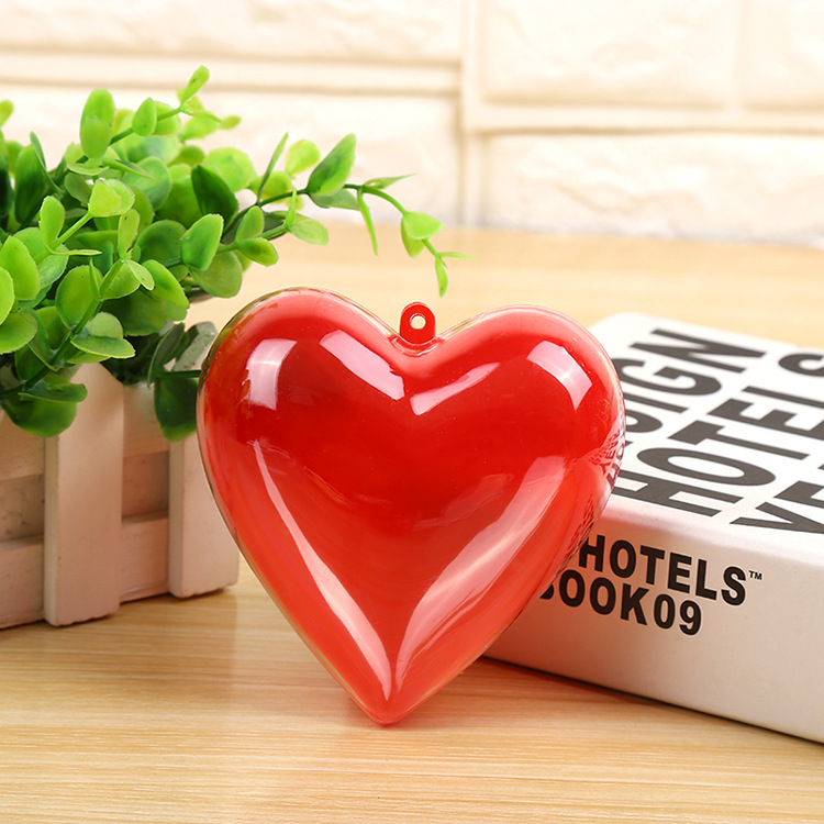 Transparent Heart-Shaped Beauty Blender Transparent Christmas Ball Hollow Ball Transparent Love Candy Box Creative Wedding Decorations Material