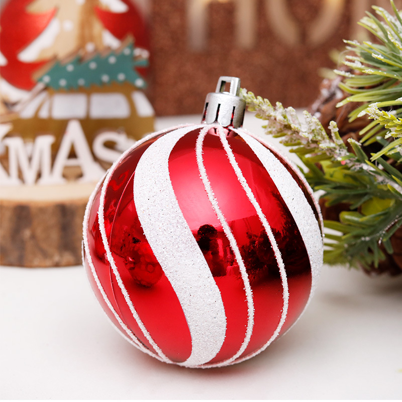 CrossBorder Christmas Decorations 6cm30PCs Shaped Painted Christmas Ball Set Christmas Tree Pendant