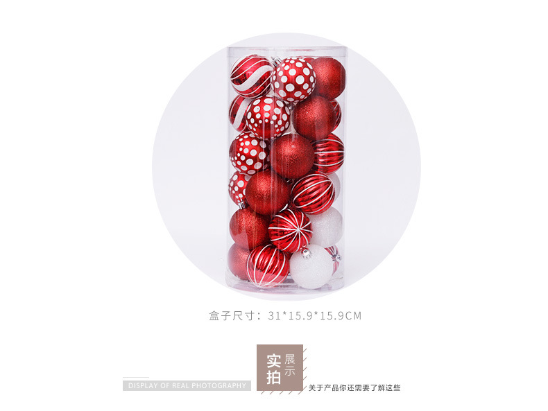 CrossBorder Christmas Decorations 6cm30PCs Shaped Painted Christmas Ball Set Christmas Tree Pendant CrossBorder Christmas Decorations 6cm30PCs Shaped Painted Christmas Ball Set Christmas Tree Pendant