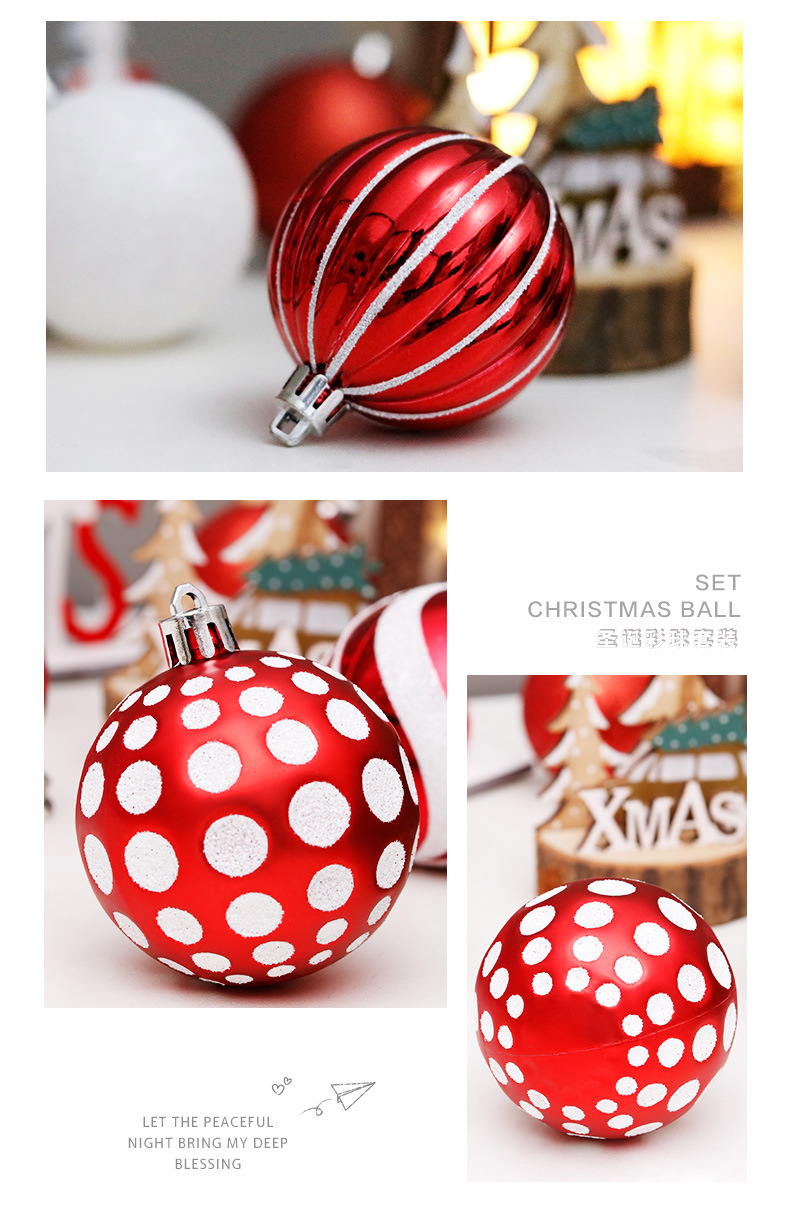 CrossBorder Christmas Decorations 6cm30PCs Shaped Painted Christmas Ball Set Christmas Tree Pendant CrossBorder Christmas Decorations 6cm30PCs Shaped Painted Christmas Ball Set Christmas Tree Pendant