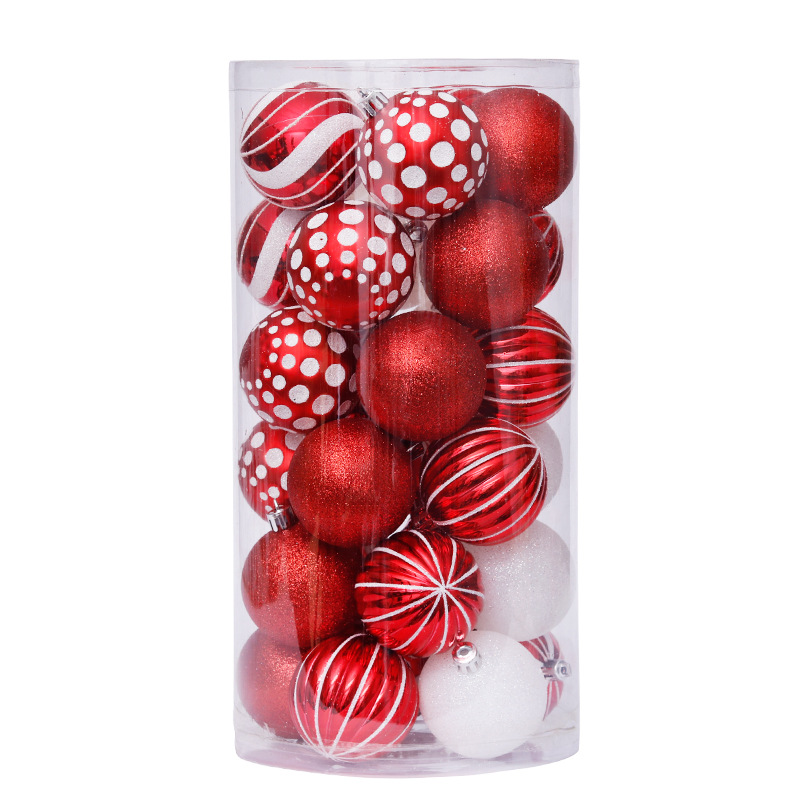 CrossBorder Christmas Decorations 6cm30PCs Shaped Painted Christmas Ball Set Christmas Tree Pendant