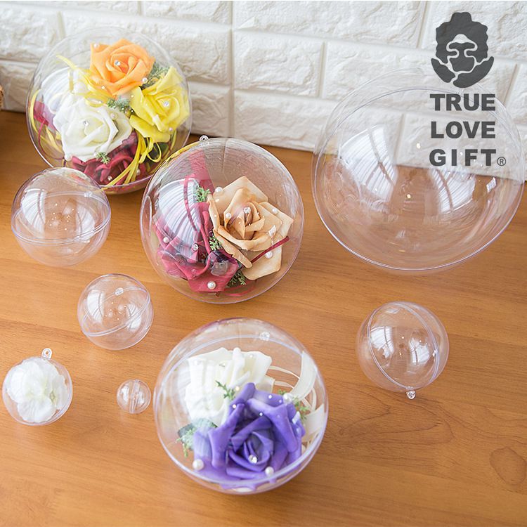 Plastic Packaging Wedding Candies Box Ball Transparent Christmas Ball Decoration DIY Acrylic Ball Pendant Spot Whole