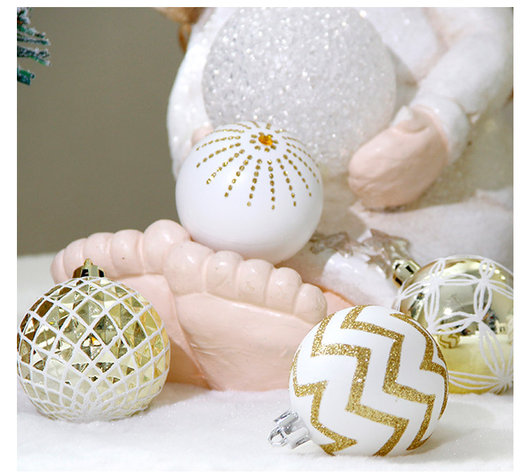 Yinhao Christmas Decorations Round Barrel Painted Christmas Ball 6cm Christmas Tree Ornaments Christmas ball Yinhao Christmas Decorations Round Barrel Painted Christmas Ball 6cm Christmas Tree Ornaments Christmas ball