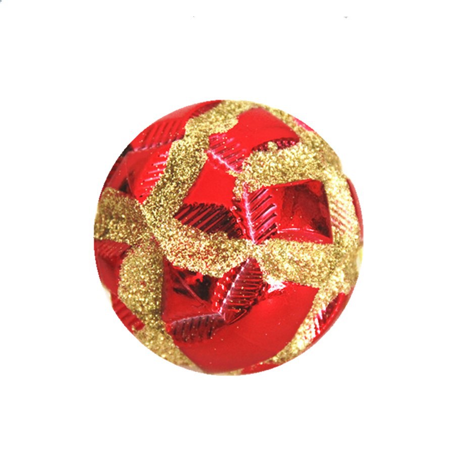 Colored Drawing Ball Shaped Ball 6cm Christmas Ball 24 Pack Christmas Ornaments Pendant Electroplated Decoration Ball