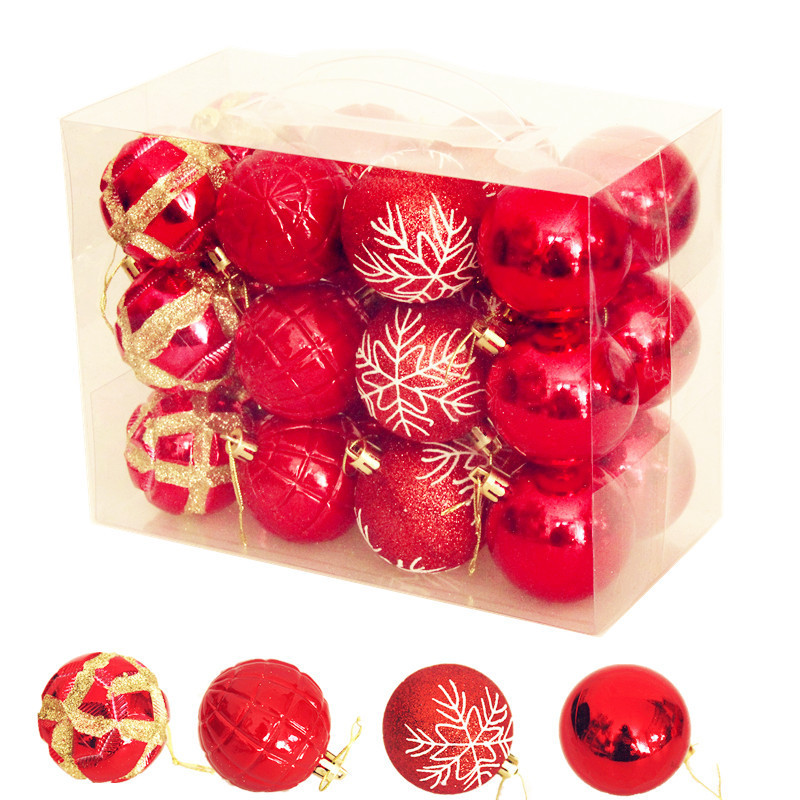 Colored Drawing Ball Shaped Ball 6cm Christmas Ball 24 Pack Christmas Ornaments Pendant Electroplated Decoration Ball Colored Drawing Ball Shaped Ball 6cm Christmas Ball 24 Pack Christmas Ornaments Pendant Electroplated Decoration Ball