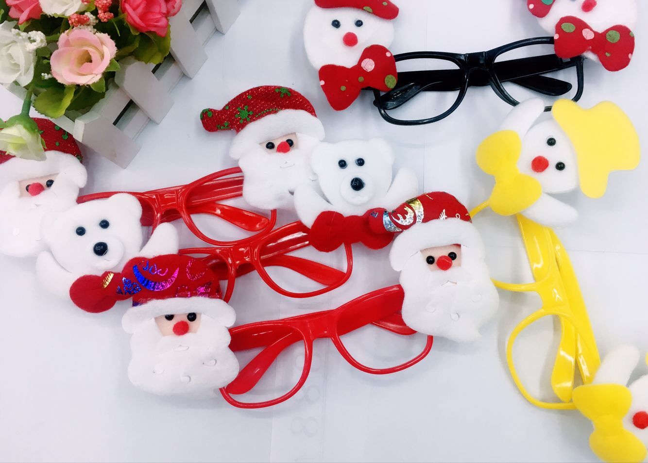 Santa Children Santa Claus Glasses frame Christmas Ball party props