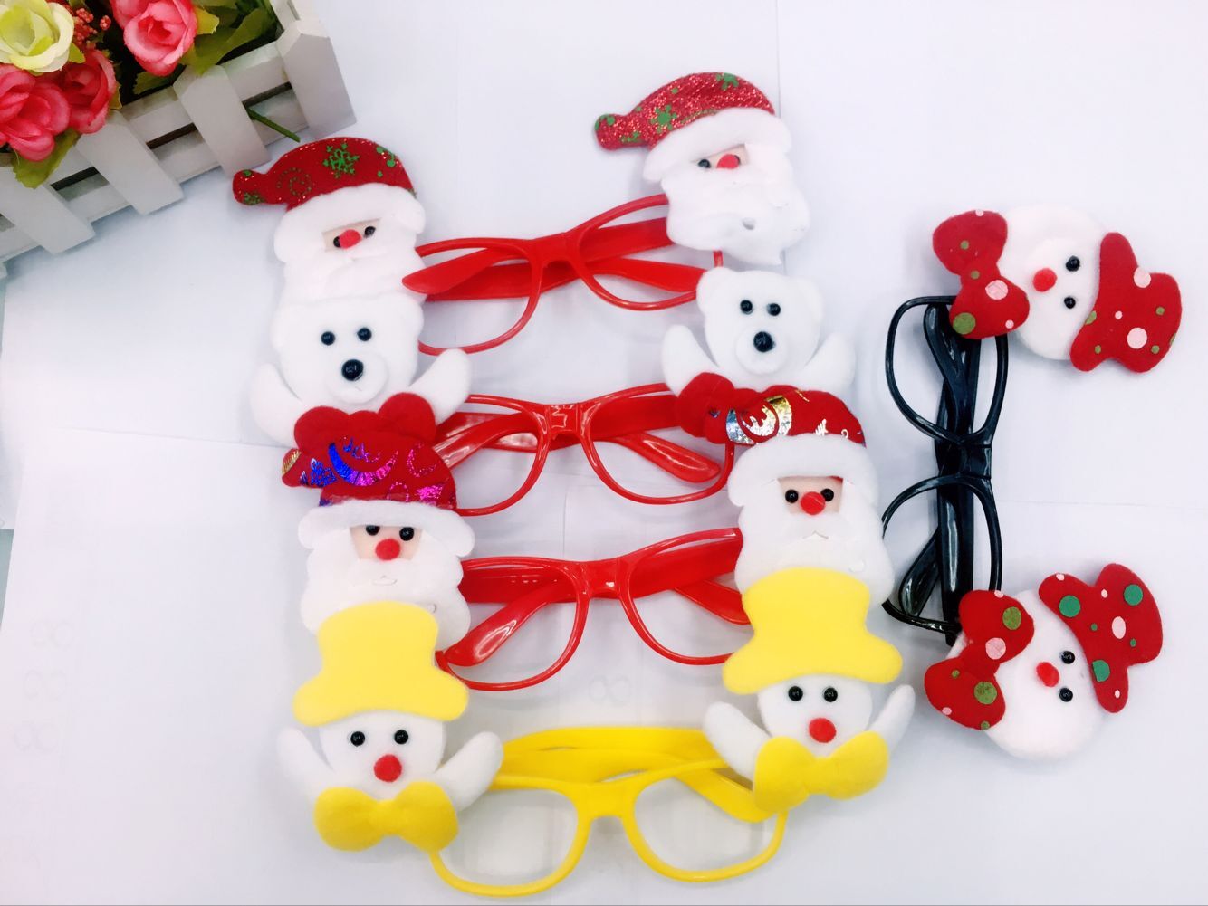Santa Children Santa Claus Glasses frame Christmas Ball party props