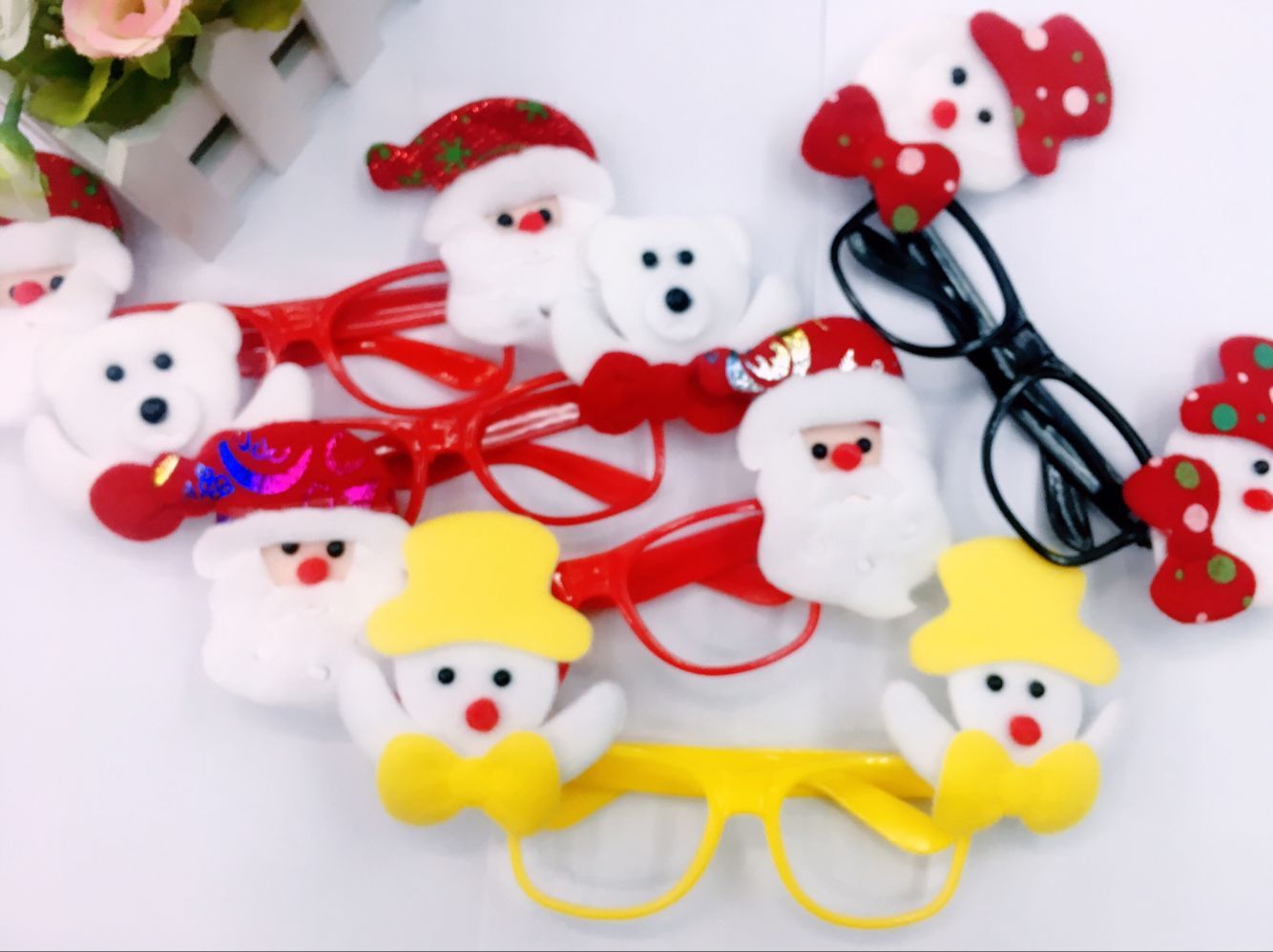 Santa Children Santa Claus Glasses frame Christmas Ball party props